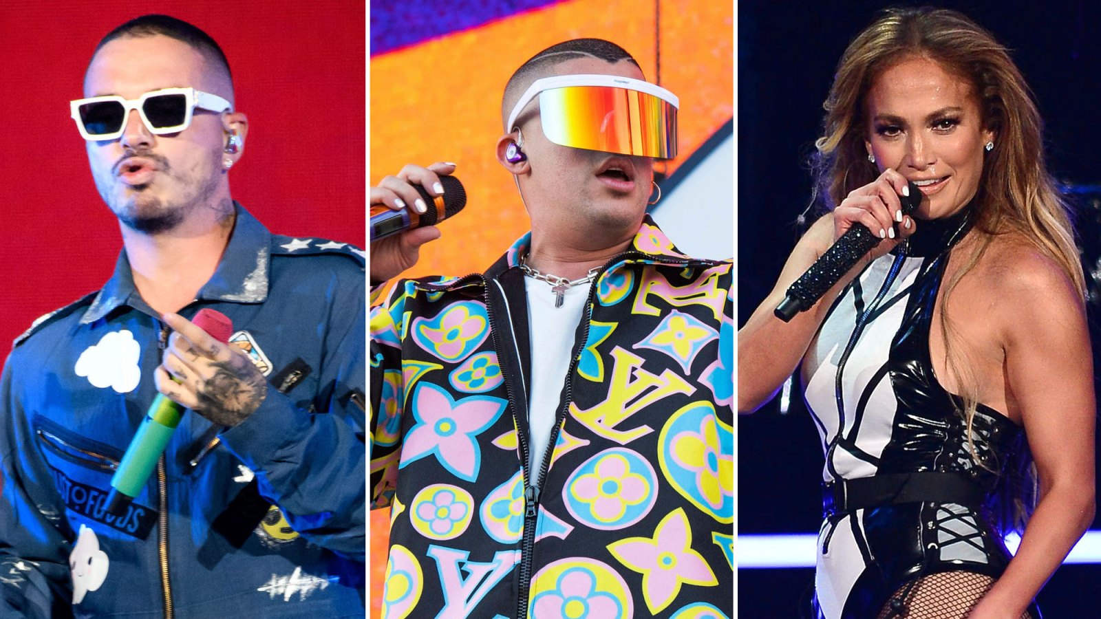 J Balvin and Bad Bunny Performing With J. Lo, Shakira at Super Bowl Halftime Show