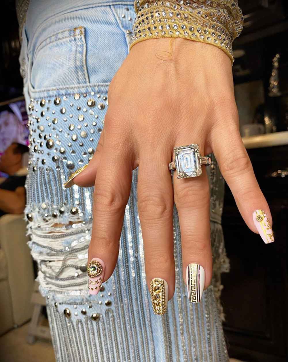 Jennifer Lopez Super Bowl LIV Afterparty Nails