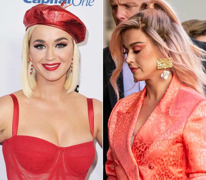 Katy Perry Hair Change From Blonde to Peach