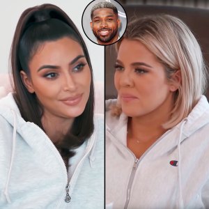 Kim Kardashian Tells Khloé Kardashian She Was Standing and Cheering for Tristan Thompson During His Game