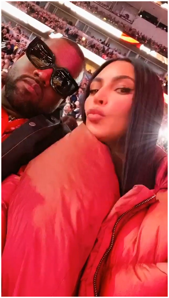 Kim Kardashian and Kanye West NBA All Star Game 2020