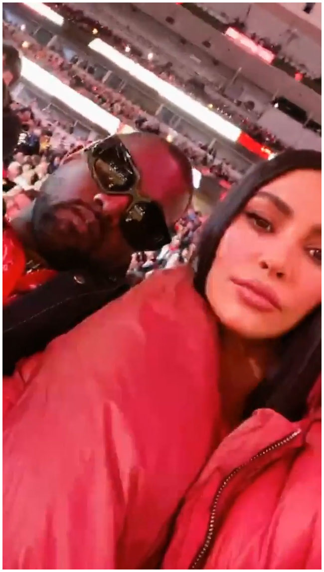 Kim Kardashian and Kanye West NBA All Star Game 2020