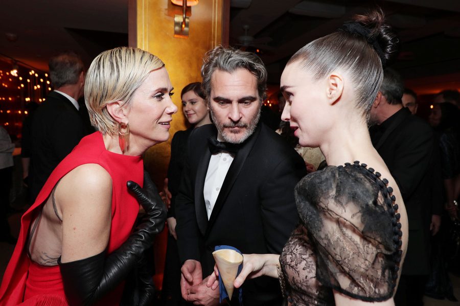 Kristen Wiig Joaquin Phoenix and Rooney Mara Afterparties Oscars 2020