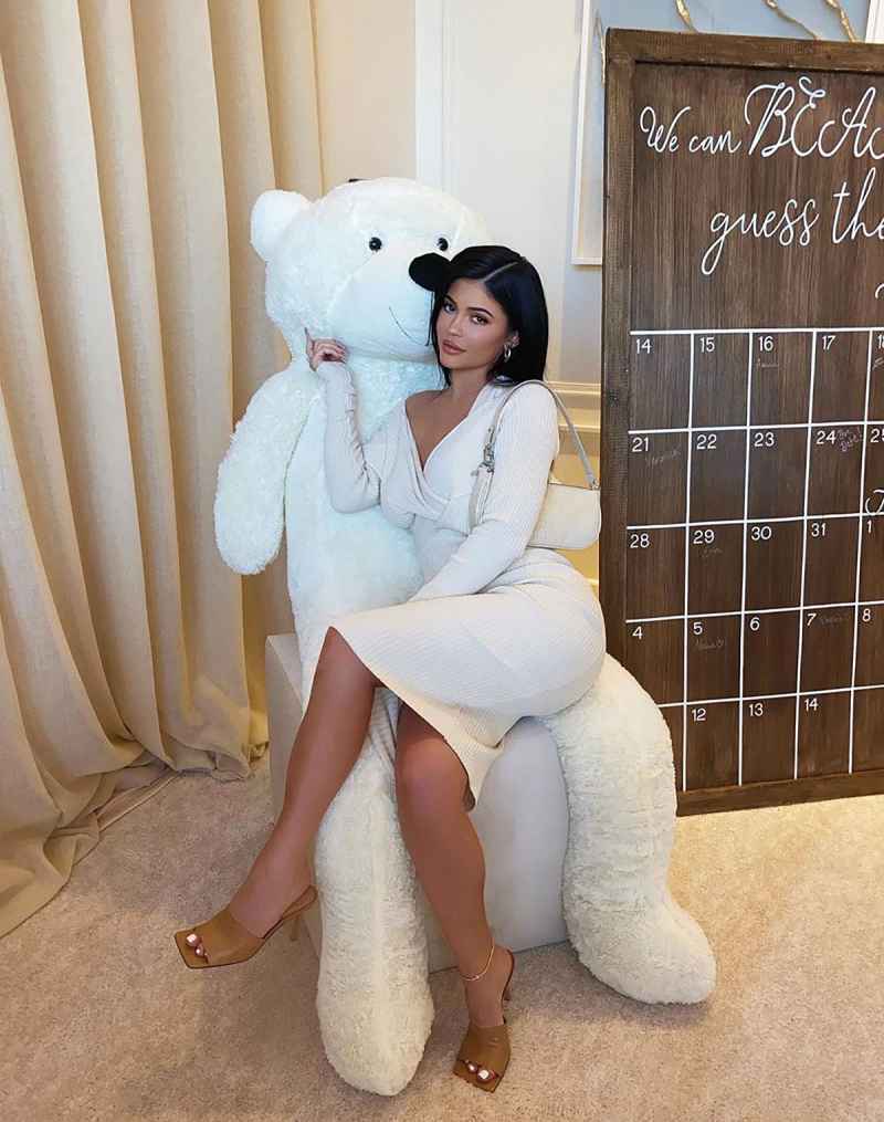Kylie Jenner Matches Teddy Bear at Malika Haqq's Baby Shower