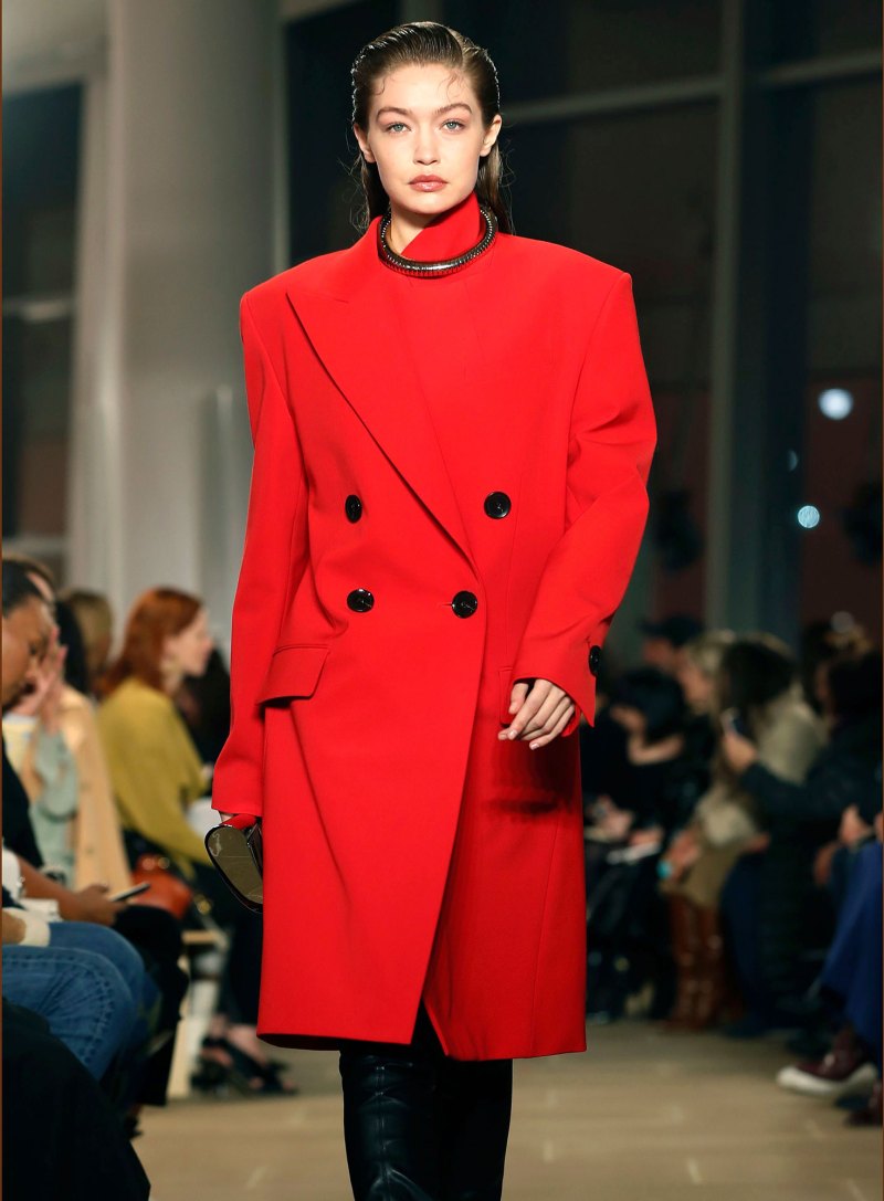 Lady In Red Gigi Hadid Gallery Runway