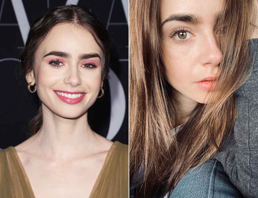 Lily Collins Makeup-Free Instagram