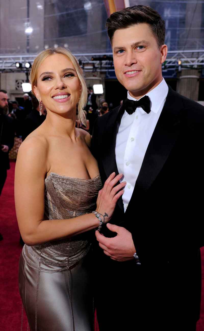 Scarlett Johansson and Colin Jost Oscars 2020 PDA
