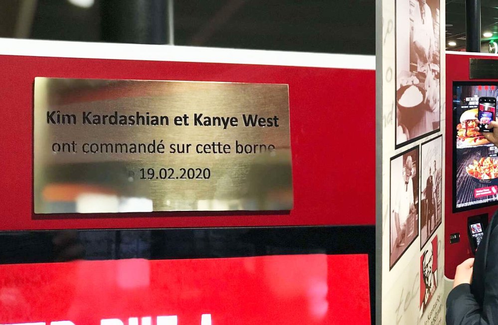 Paris KFC Gets Plaque Commemorating Kim Kardashian and Kanye West Visit