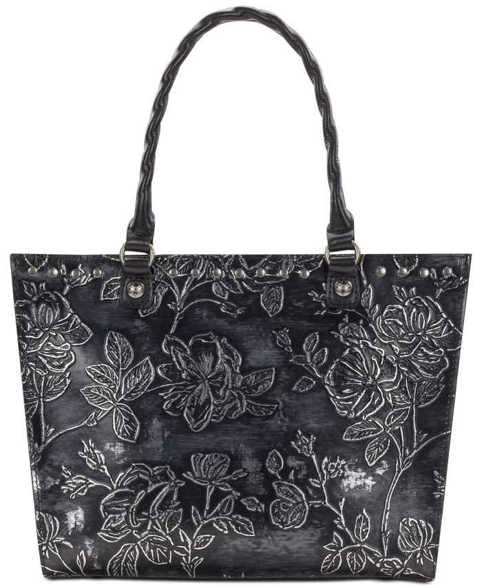 Patricia Nash Leather Metallic Tote Upgrades Your Basic Black Bag ...