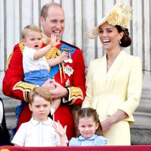 Prince William, Catherine Duchess of Cambridge, Prince Louis, Prince George and Princess Charlotte Trooping the Colour ceremony, London, UK - 08 Jun 2019