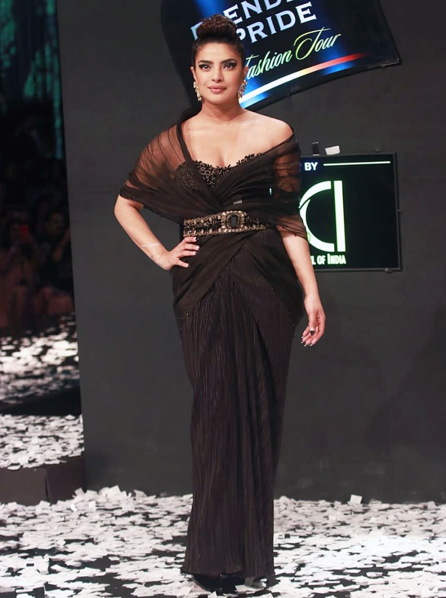 Priyanka Chopra Black Tulle Gown February 22, 2020