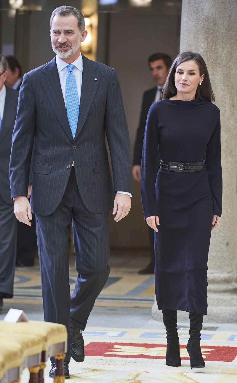 Queen Letizia Black Mididress February 17, 2020