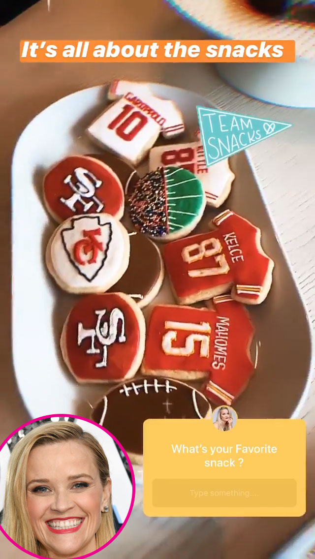 Reese Witherspoon Football Cookies Stars Share What They Ate on Super Bowl Sunday 2020
