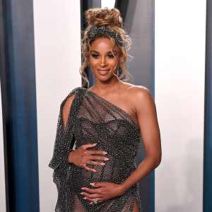 Russell Wilson and Ciara Vanity Fair Oscar Party Sheer Dress Oscars 2020