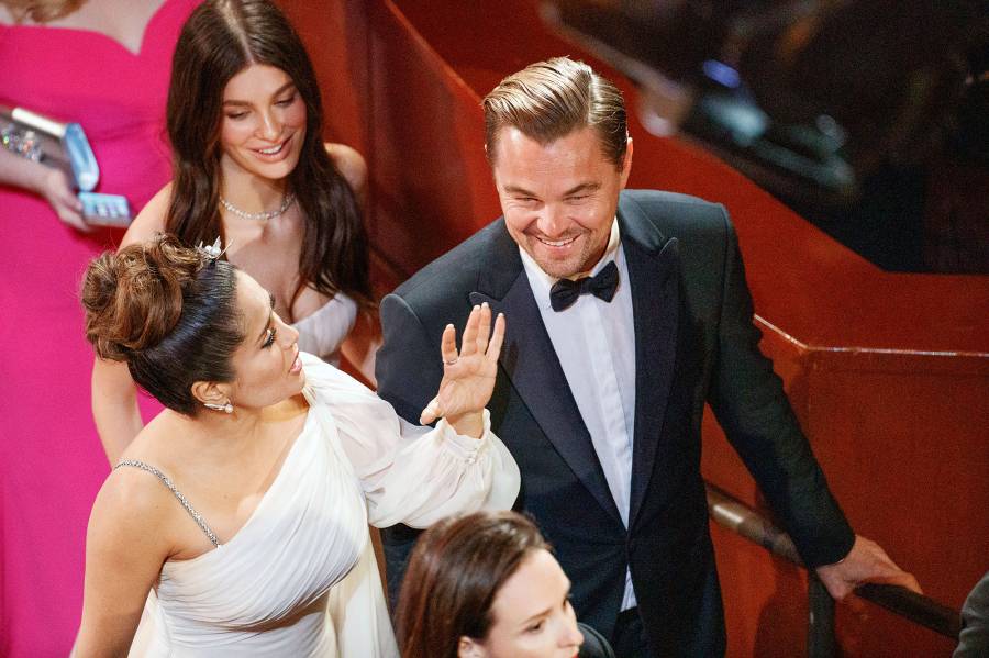 SALMA HAYEK CAMILA MORRONE and LEONARDO DICAPRIO What You Didnt See on TV at Oscars 2020