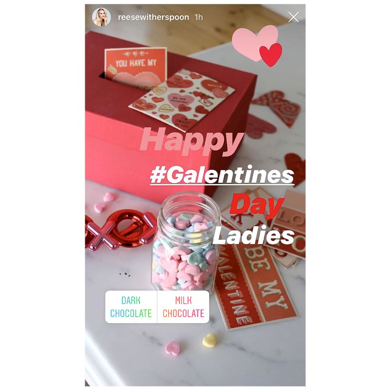 Reese Witherspoon Stars Celebrate Valentines Day