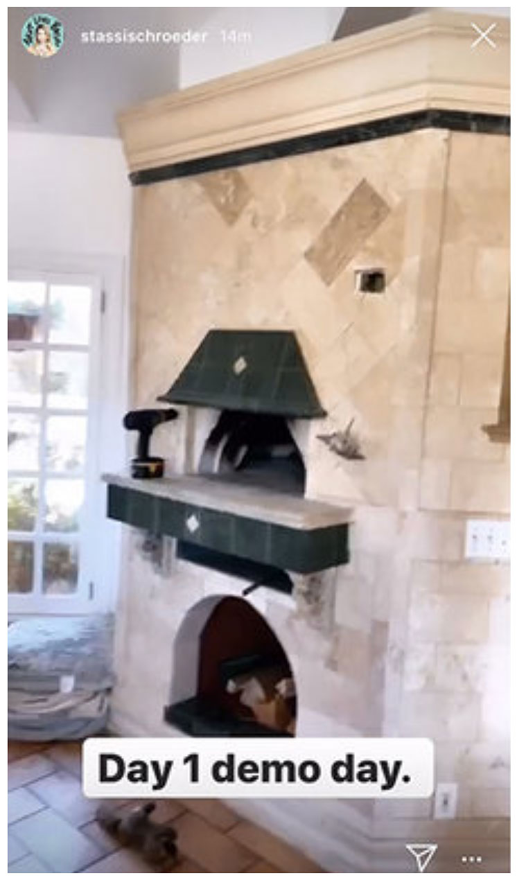 Stassi Schroeder Instagram Story Pizza Over