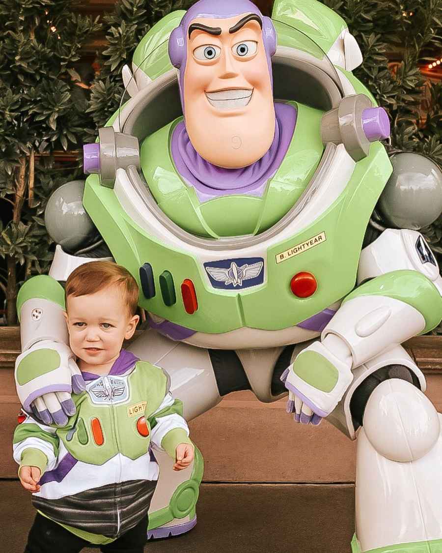 Tori Roloff Family Disneyland Trip Jackson meeting Buzz Lightyear