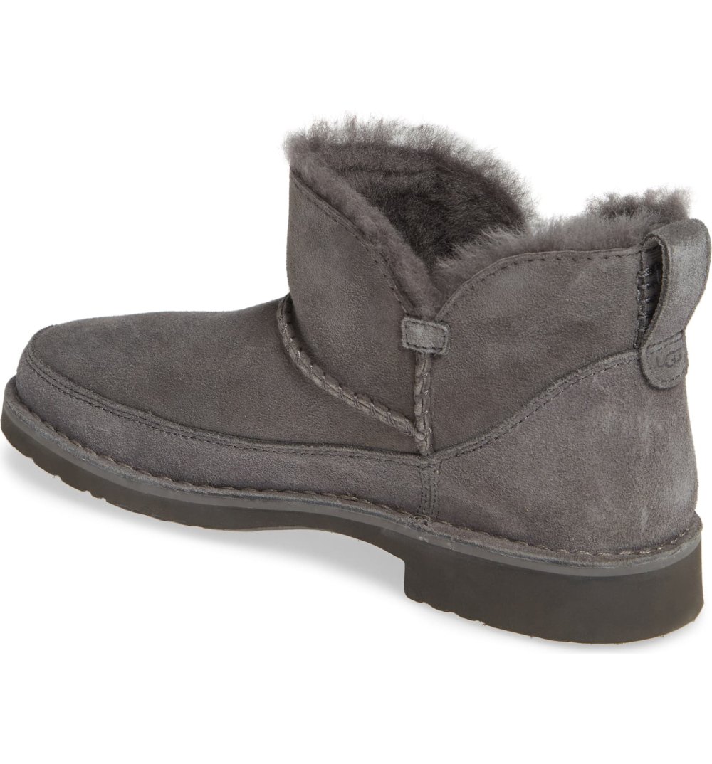 UGG Melrose Genuine Shearling Bootie (Charcoal)