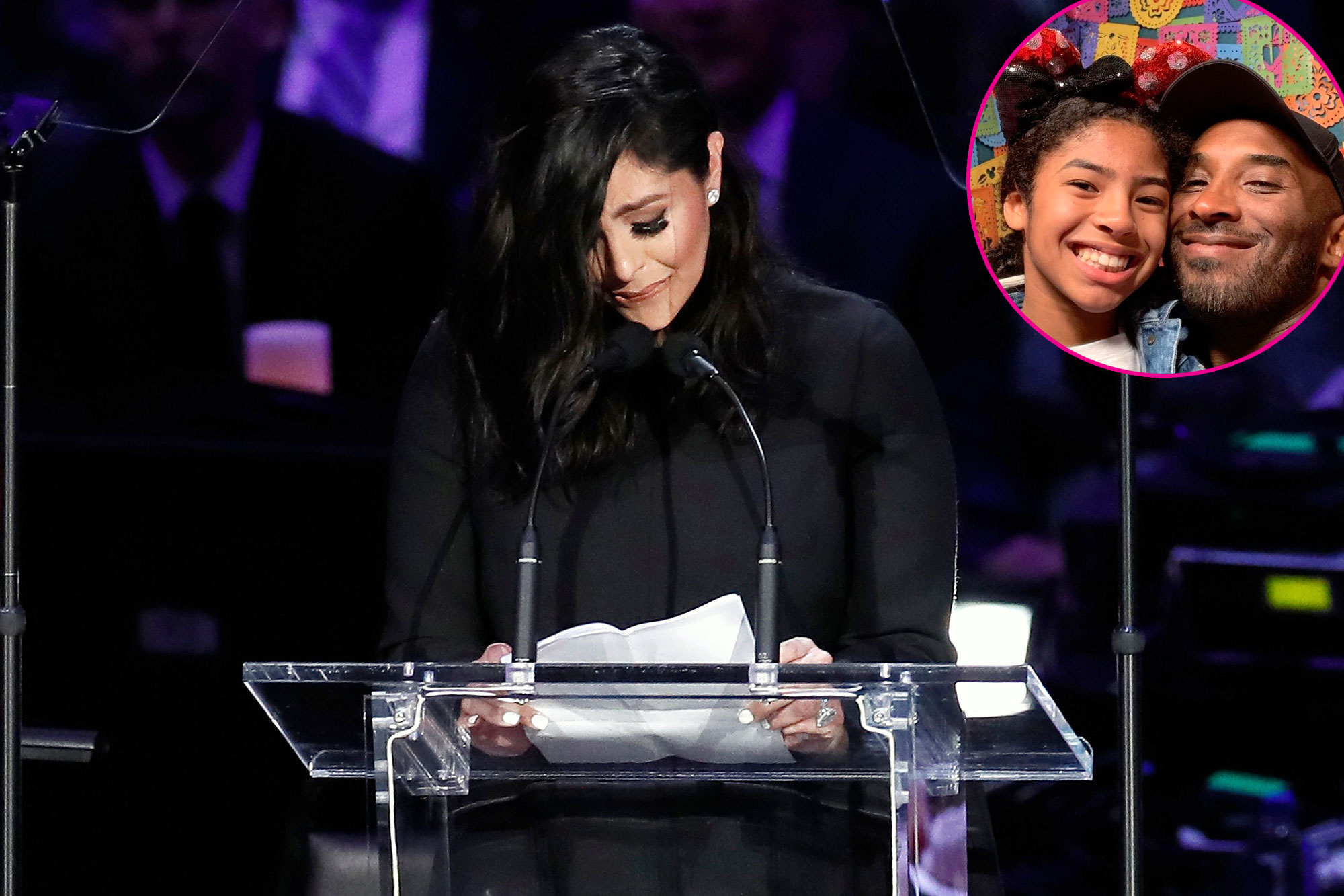 Vanessa Bryant Cries Eulogizing Kobe Bryant and Daughter Gianna at Memorial