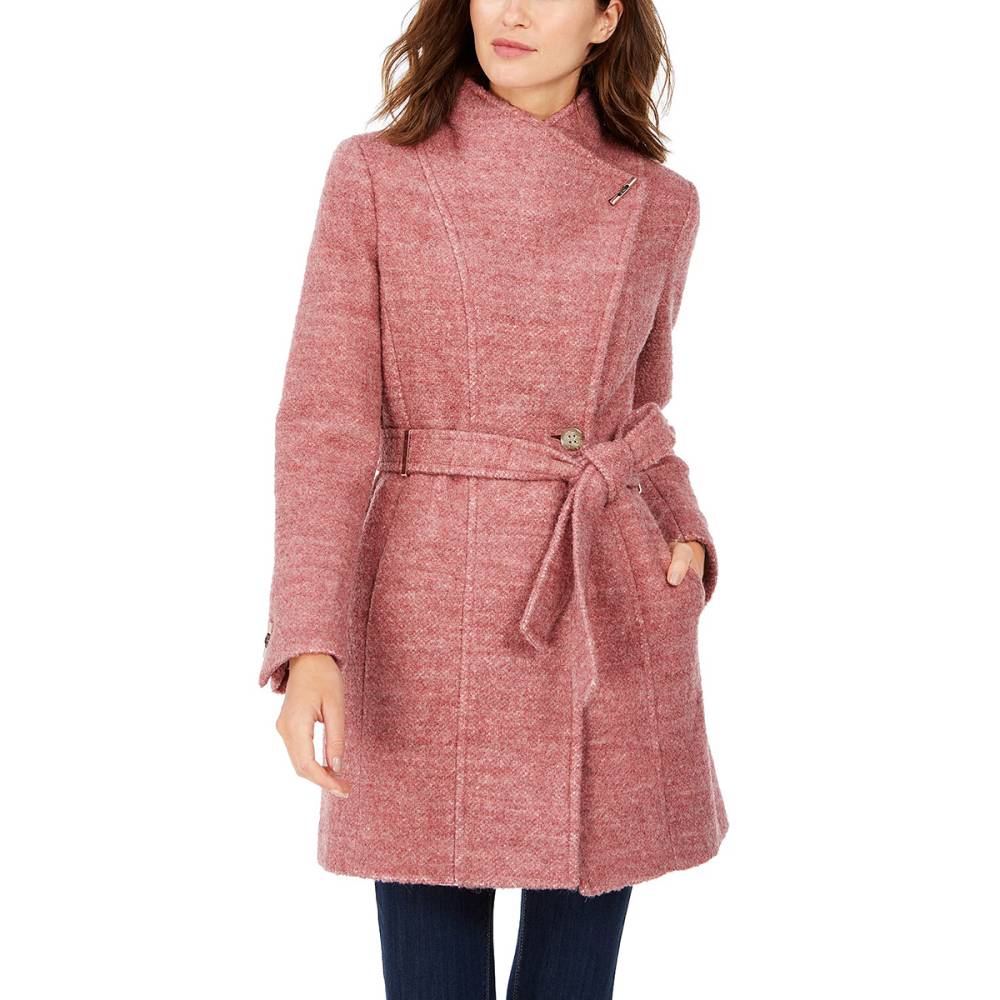 Calvin Klein Belted Toggle Wrap Coat