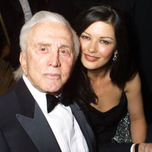 Kirk Douglas with Catherine Zeta Jones in 2001