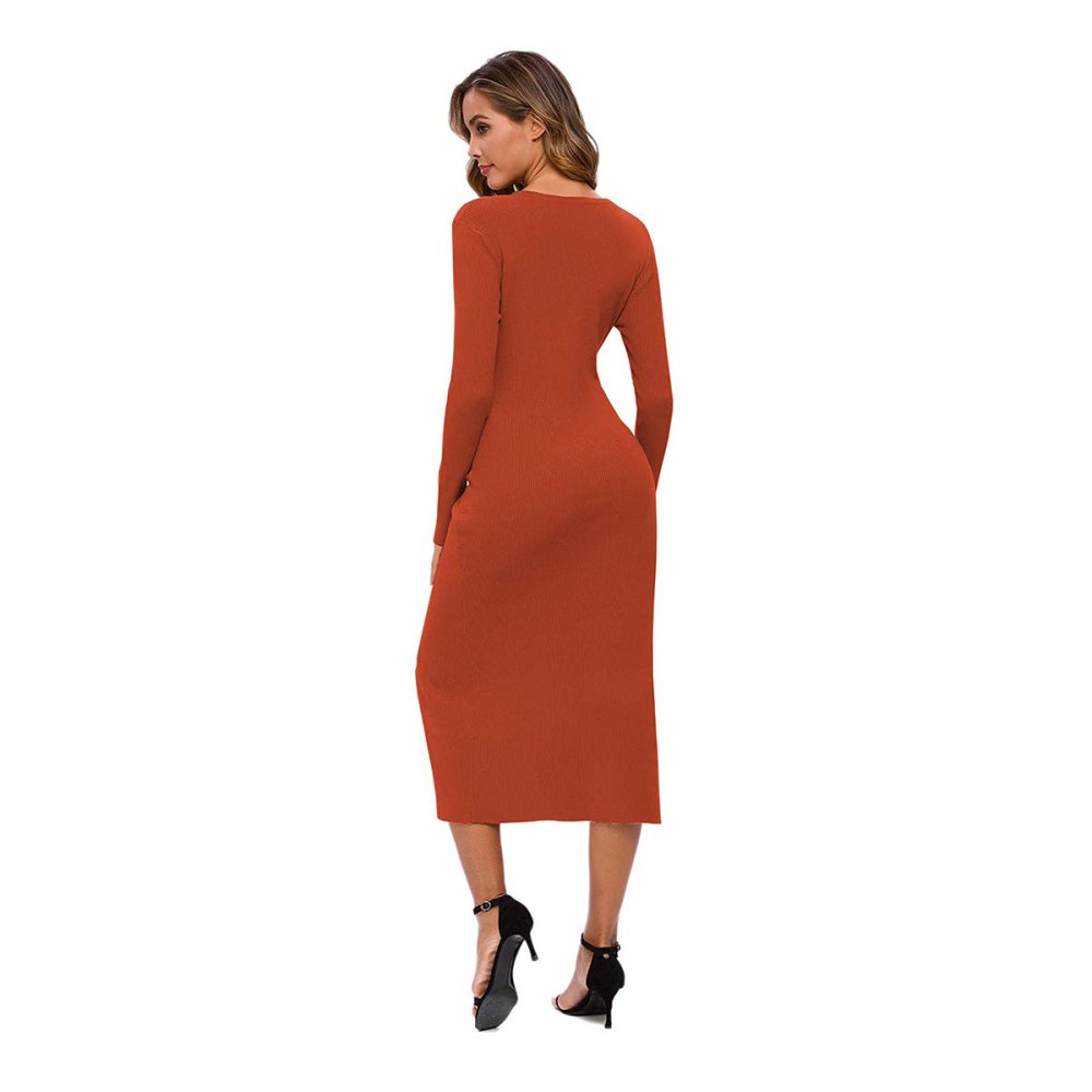 CMZ2005 Button Down Bodycon Dress