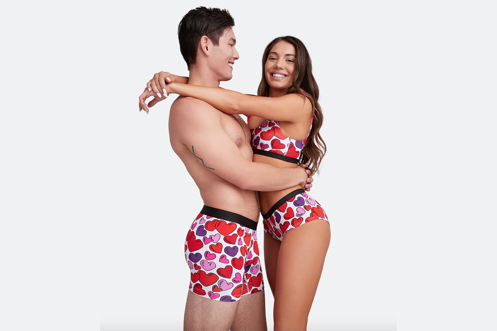  Men and Women Custom Funny Underwear Matching Set