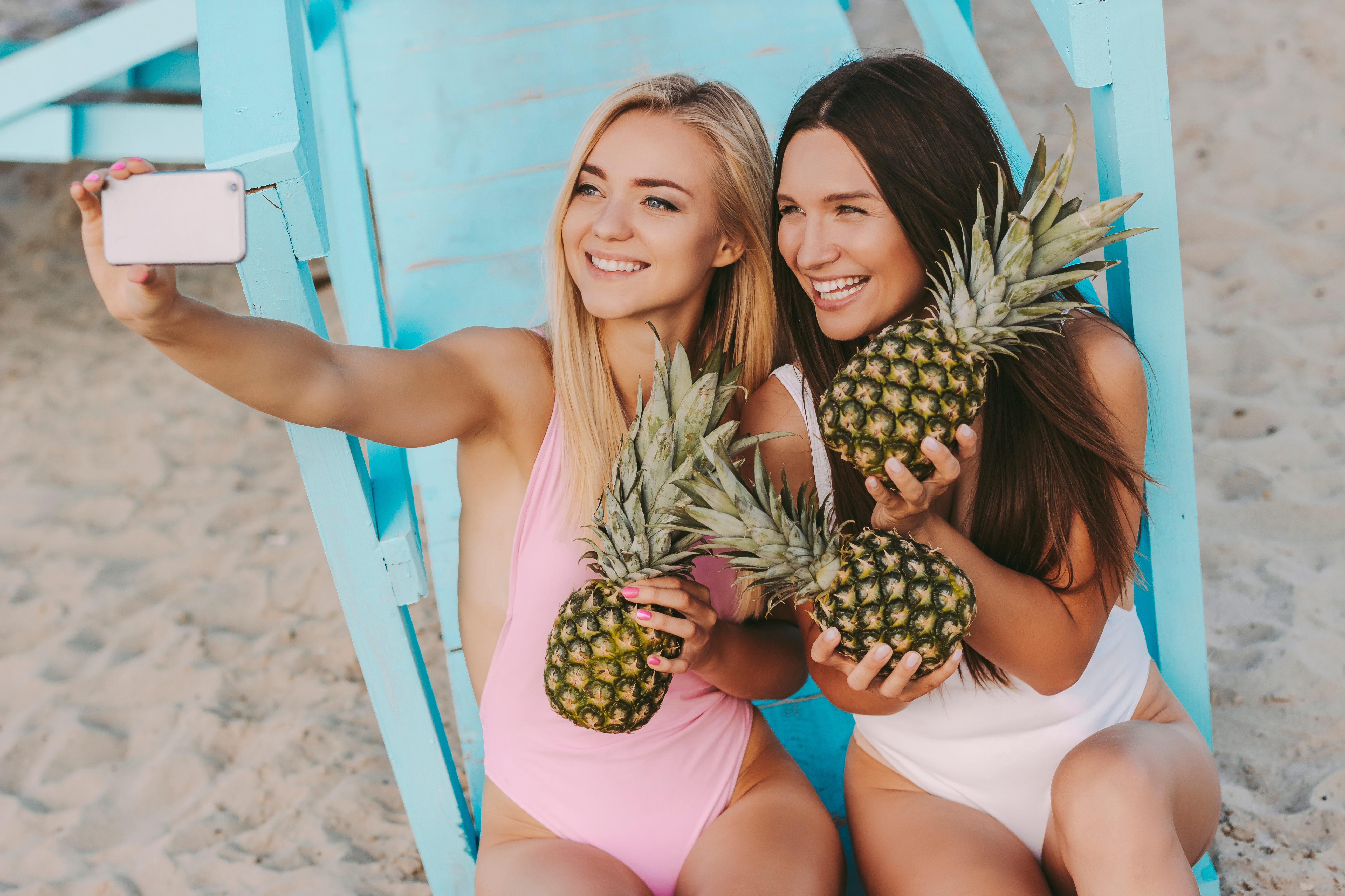 girls taking a selfie together