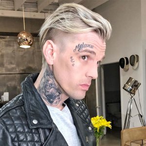 Aaron Carter's New Face Tattoo