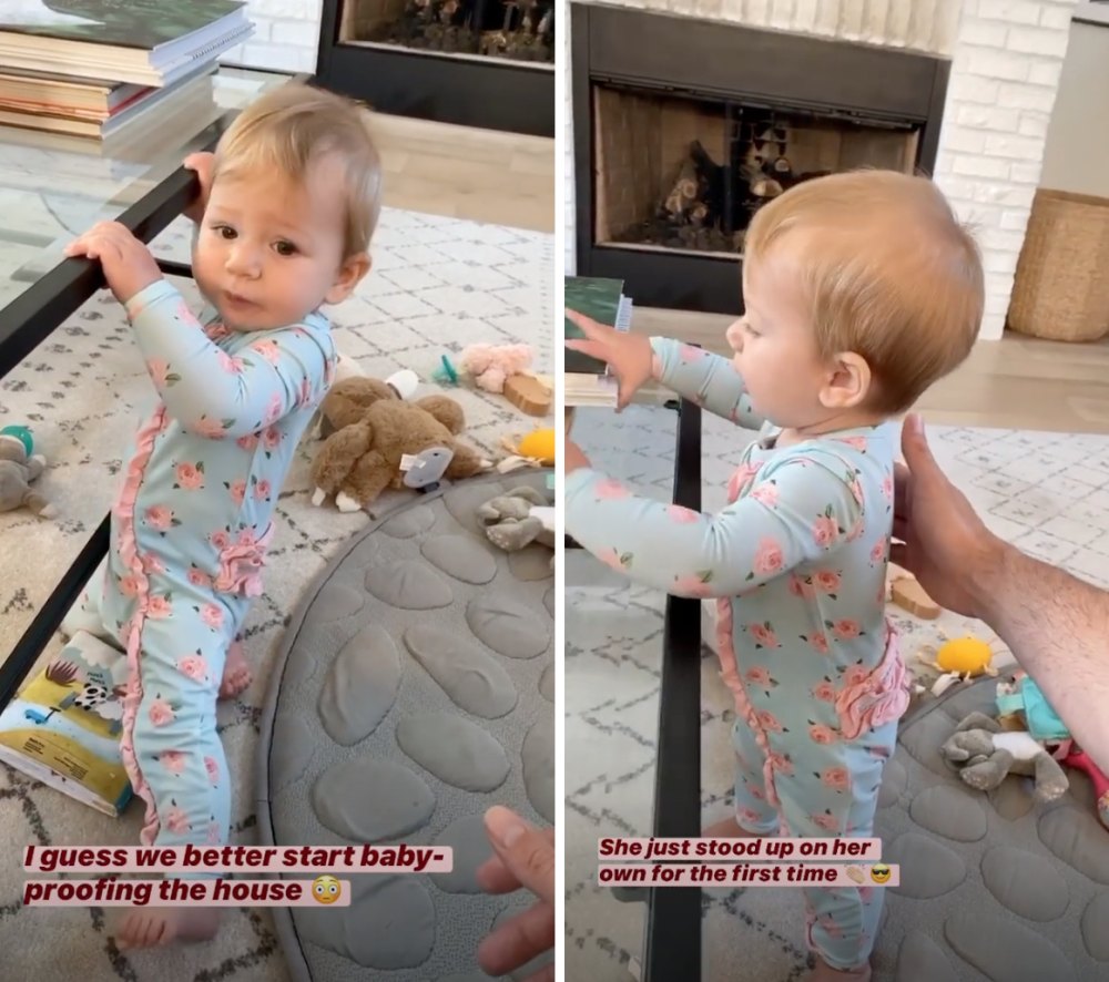 Arie Luyendyk Jr. and Lauren Burnham&rsquo;s Daughter Alessi Stands Up for 1st Time