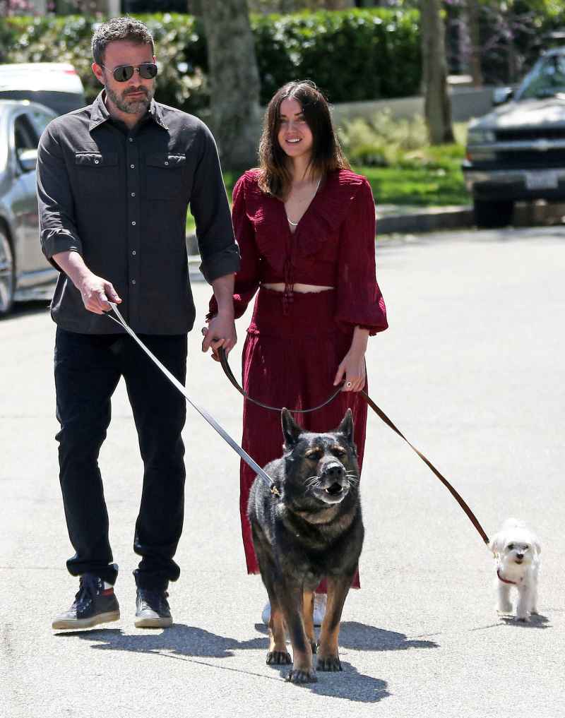 Ben Affleck and Ana De Armas PDA Walking Dogs