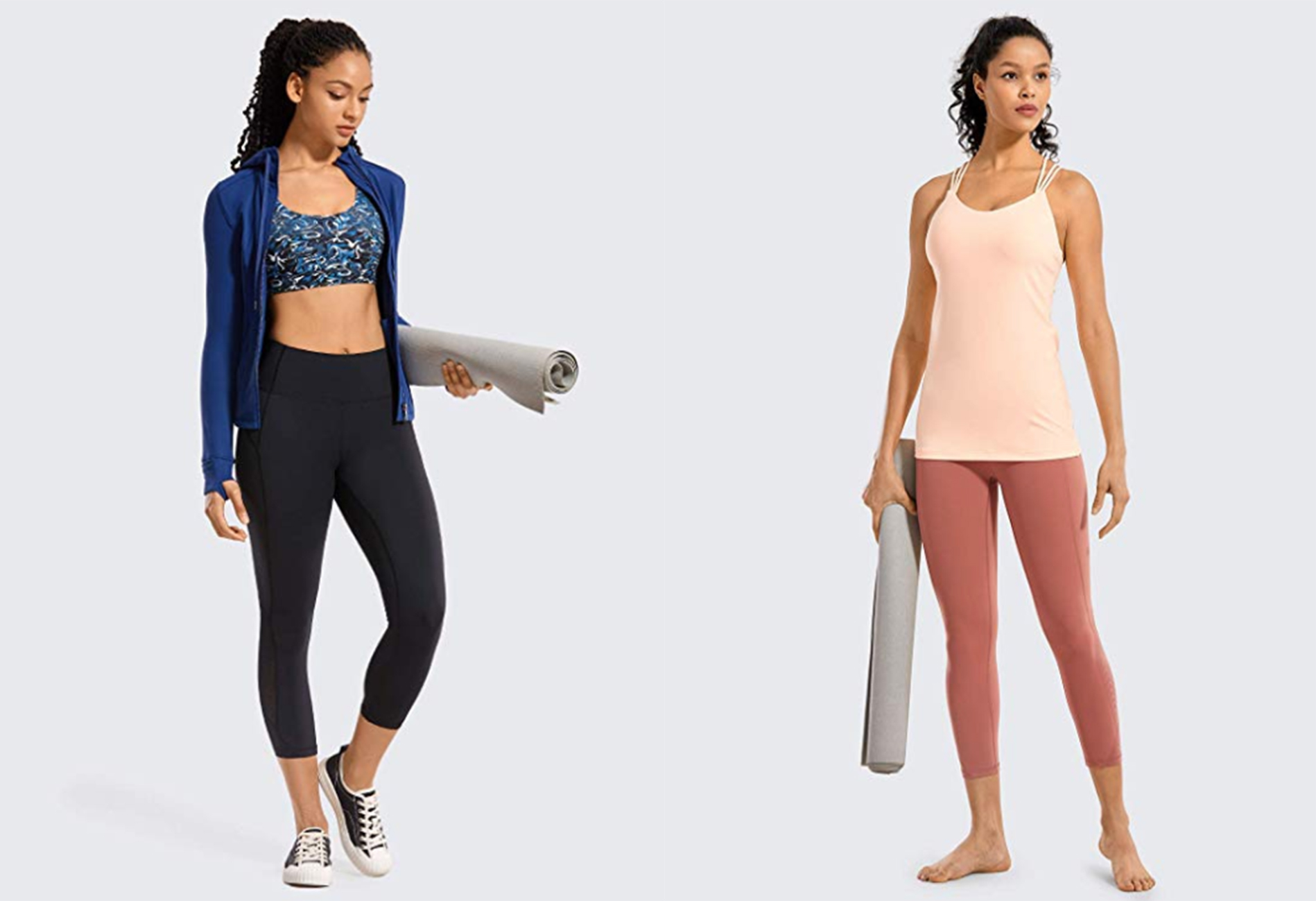 CRZ YOGA Women's Yoga Capri Tights