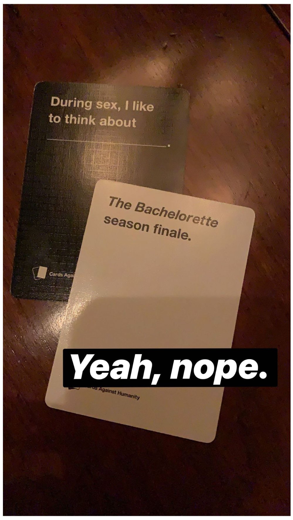 Cards Against Humanity Hannah Brown Bachelorette NSFW Card Game Instagram