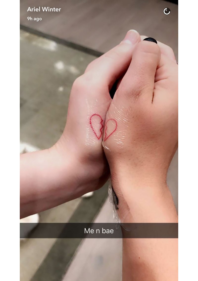 Celeb Couples With Matching Tattoos - Ariel Winter and Levi Meaden