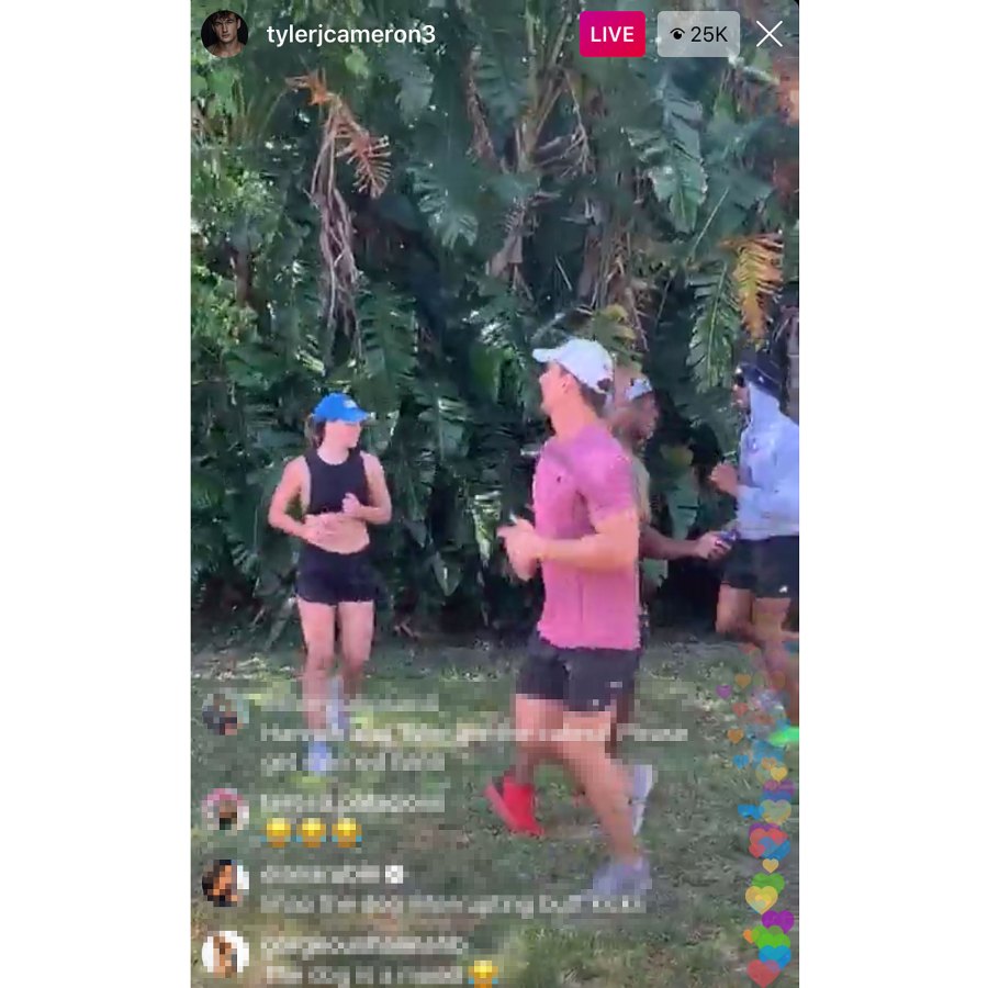 Colton Underwood Fangirls Watching Hannah Brown Tyler Cameron Work Out