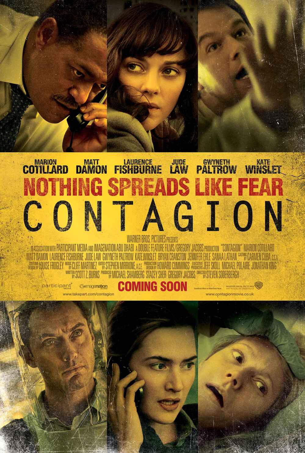 One Sheet Poster Contagion Cast Coronavirus Pandemic