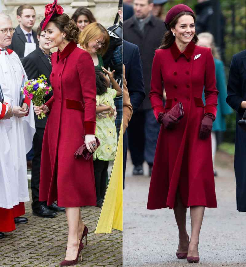 Duchess Kate Middleton Rewears Red Coat