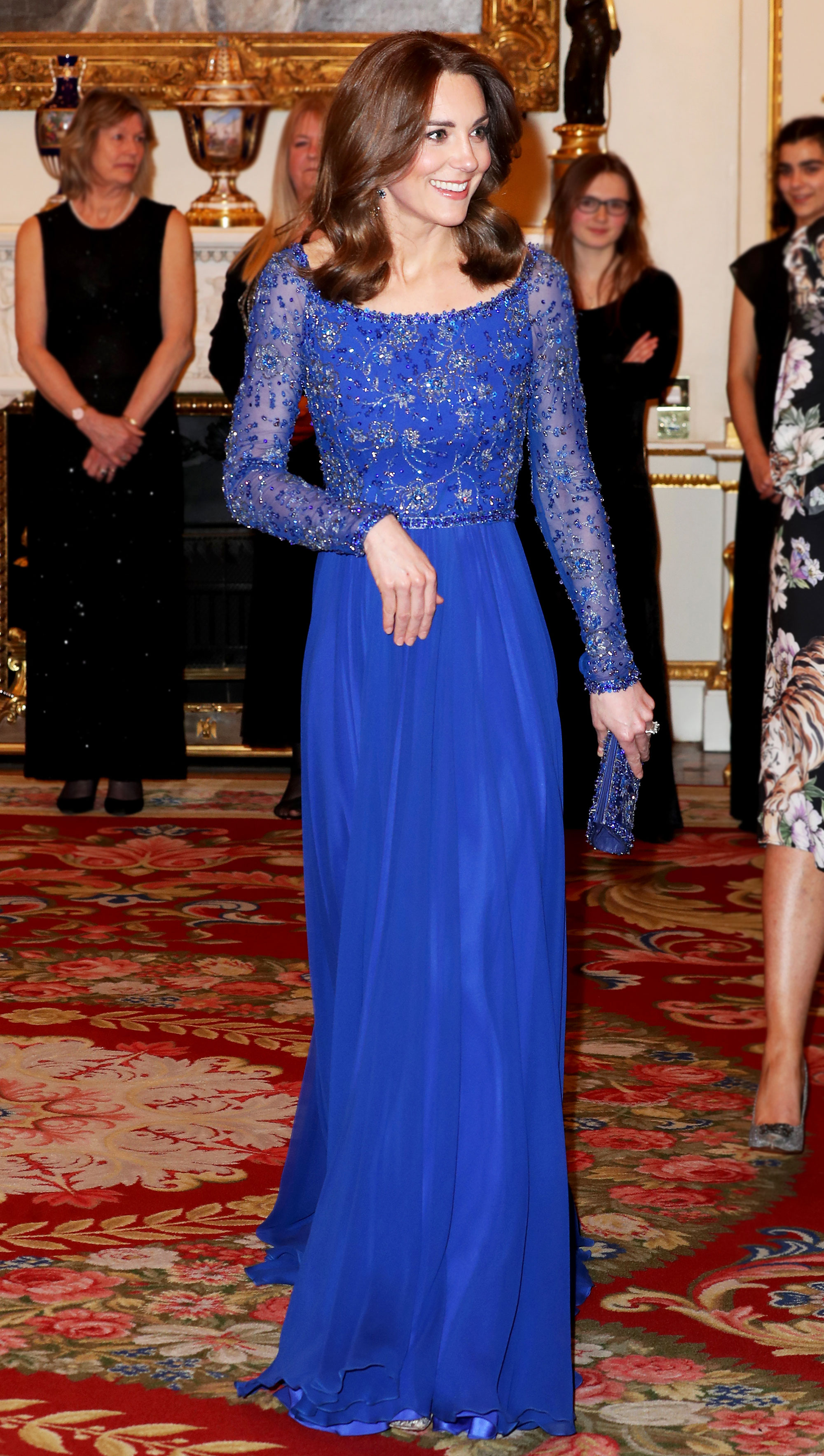 Kate Middleton: Shop Her Golden James Bond Jenny Packham Gown Here | Vanity  Fair