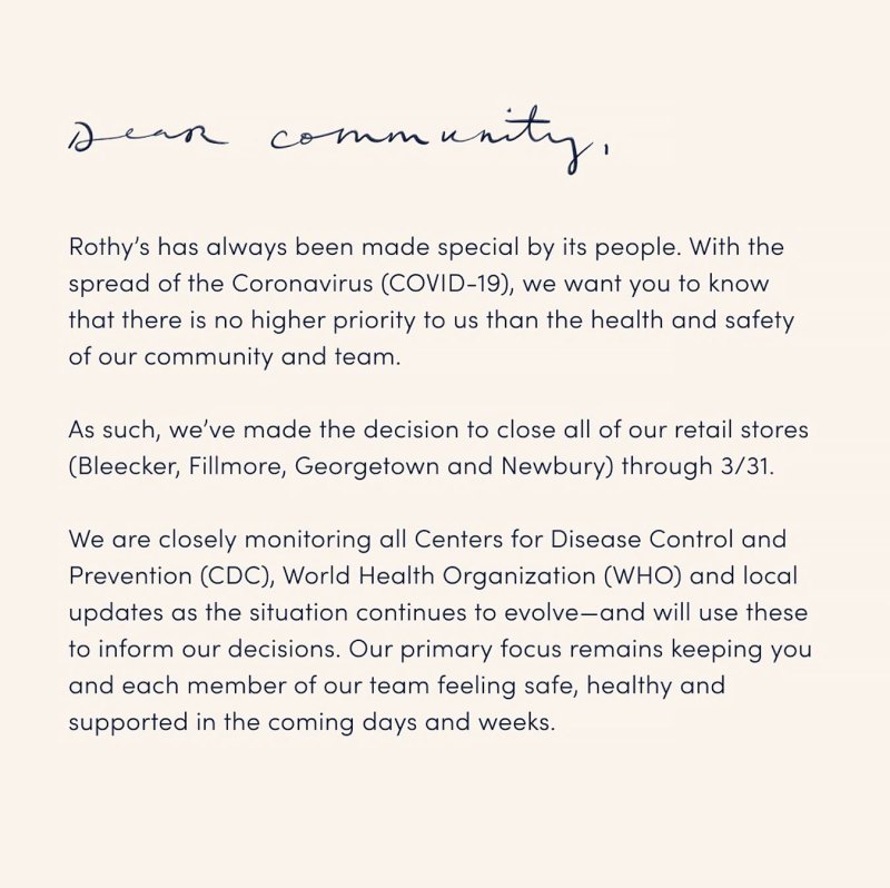 Fashion Stores Closed Due To Coronavirus Outbreak