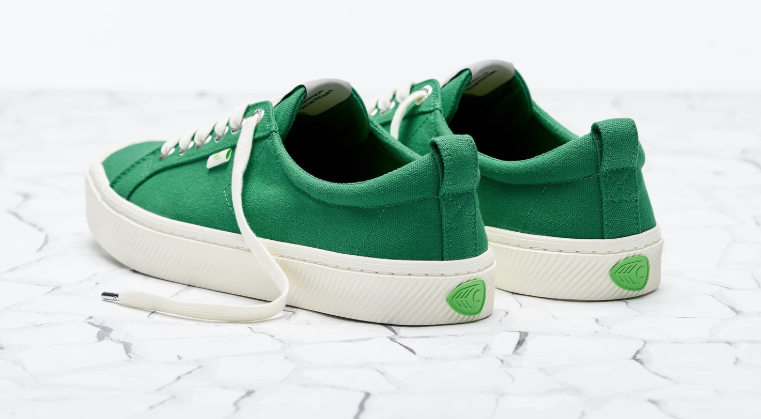 Green Canvas OCA Low Sneakers