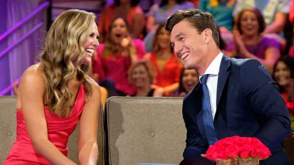 Hannah Brown and Tyler Cameron Think Rumors About Them Are Funny Bachelorette Red Dress