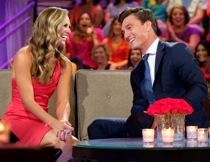 Hannah Brown and Tyler Cameron Think Rumors About Them Are Funny Bachelorette Red Dress