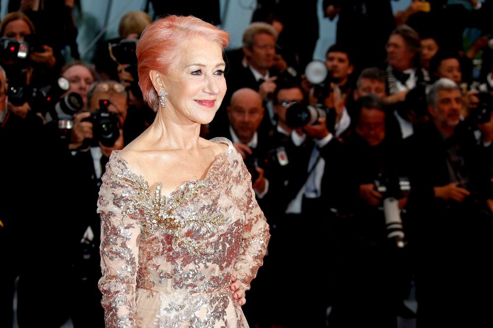 Helen Mirren Cannes Pink Hair