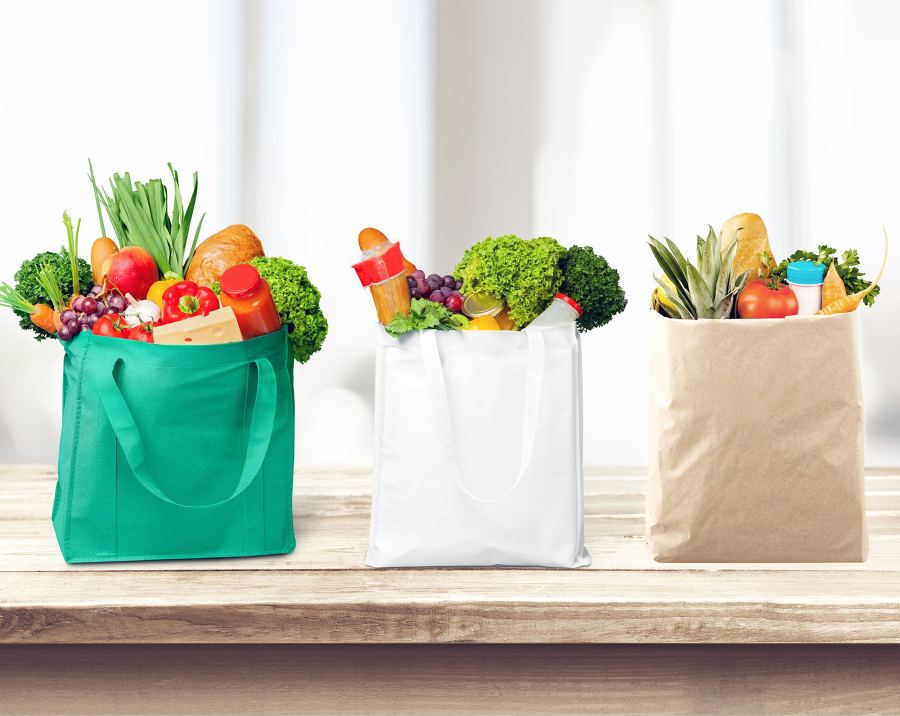 How Hilary Duff Is Teaching Her Kids About Sustainability reusable grocery bags