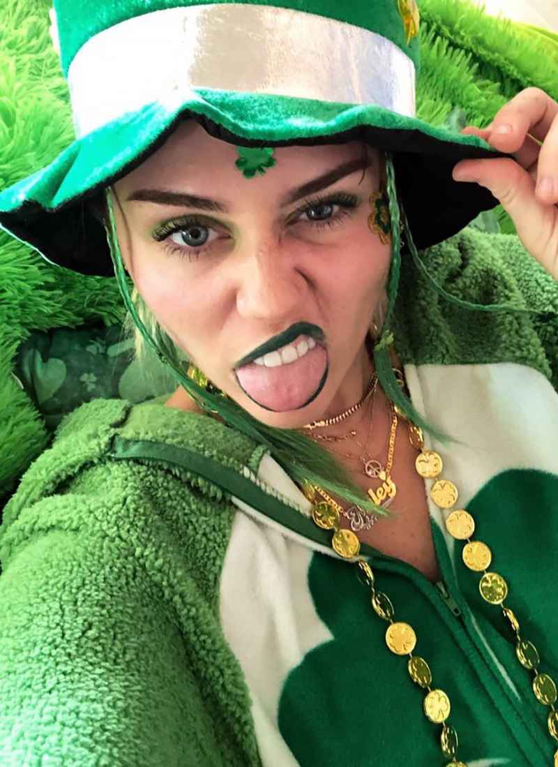 Miley Cyrus How Stars Have Celebrated St. Patty's Through the Years