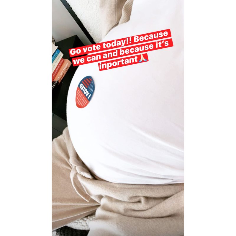 Jenna Dewan Baby Bump Voting in Primary