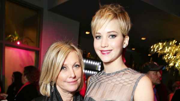 Karen Lawrence and Jennifer Lawrence at The Hunger Games Catching Fire Premiere Jennifer Lawrences Mom Karen Lawrence Cant Wait to Have Grandkids