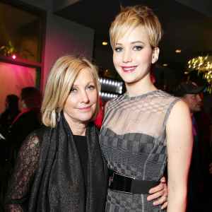 Karen Lawrence and Jennifer Lawrence at The Hunger Games Catching Fire Premiere Jennifer Lawrences Mom Karen Lawrence Cant Wait to Have Grandkids