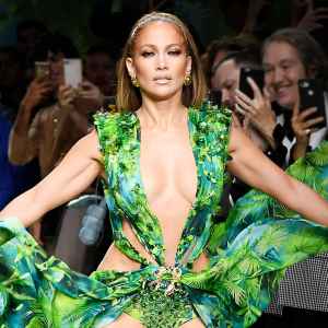 Jennifer Lopez Wears a New Totally Different Version of the Versace Jungle Print